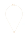 TORY BURCH CRYSTAL LOGO DELICATE NECKLACE