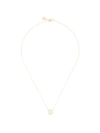 Tory Burch Crystal Logo Delicate Necklace In Gold