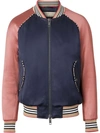 BURBERRY Icon Stripe Detail Monogram Motif Bomber Jacket