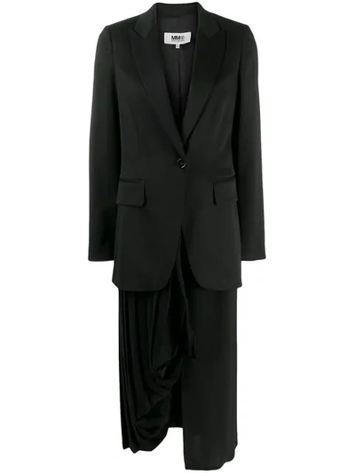 Mm6 Maison Margiela Detachable Skirt Blazer - 黑色 In Black