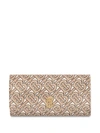 BURBERRY MONOGRAM PRINT LEATHER CONTINENTAL WALLET