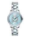 DIOR VIII MONTAIGNE DIAMOND, MOTHER-OF-PEARL & TWO-TONE STAINLESS STEEL AUTOMATIC BRACELET WATCH,408129628714