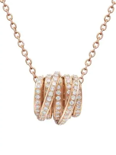 De Grisogono Allegra 18k Pink Gold & Diamond Necklace In Rose Gold