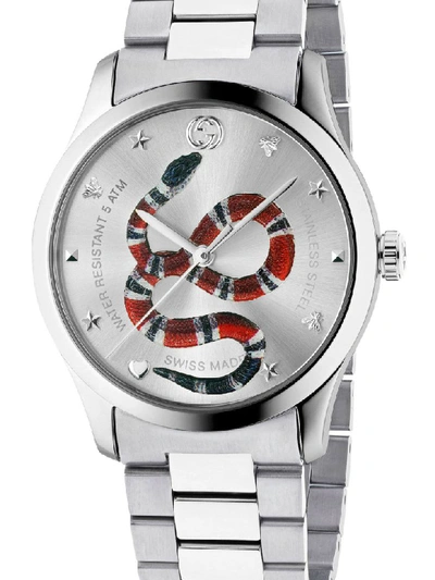 Gucci G-timeless Watch In Silver