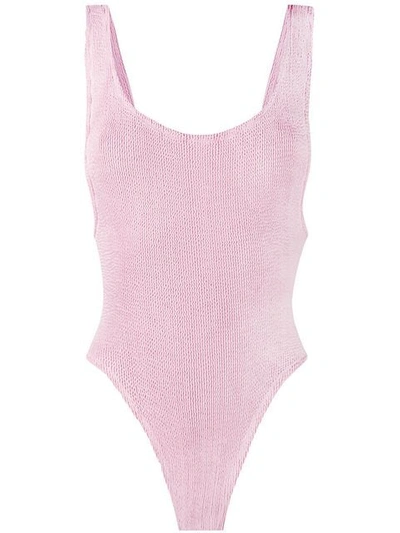 Reina Olga Pink Scrunch Ruby One-piece Swimsuit In Pink