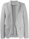 BALMAIN BALMAIN BUTTON DETAIL BLAZER - GREY