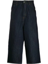 SOCIÉTÉ ANONYME SOCIÉTÉ ANONYME CROPPED WIDE-LEG JEANS - 蓝色