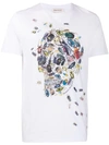 ALEXANDER MCQUEEN ALEXANDER MCQUEEN T-SHIRT MIT TOTENKOPF-PRINT - WEIß