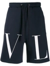 VALENTINO CONTRAST LOGO PRINT TRACK SHORTS