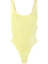 Reina Olga Scrunch One Piece Swimsuit - Yellow