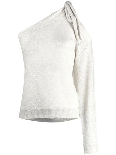 Brunello Cucinelli One-shoulder Jumper - 白色 In White