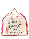 ETRO ETRO START DREAMING AND DANCING PRINT BACKPACK - NEUTRALS