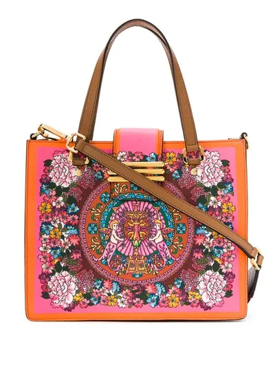 Etro Floral Print Tote Bag - 黄色 In Yellow