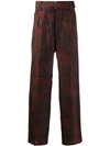 ETRO ETRO FLORAL EMBROIDERED TROUSERS - BROWN
