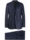 ETRO ETRO CHEQUERED TWO-PIECE SUIT - BLUE