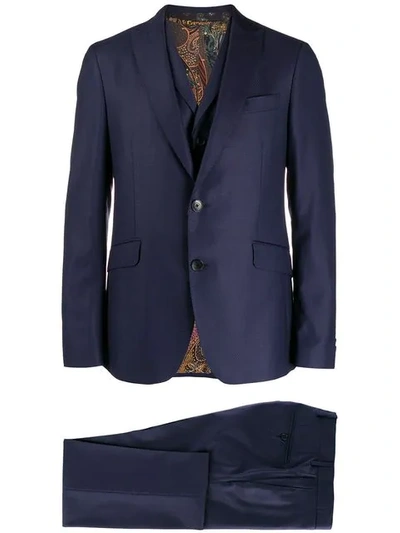 Etro Three-piece Suit - 蓝色 In Blue