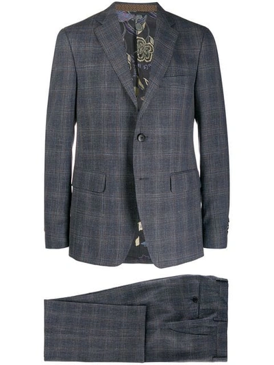 Etro Semi-deconstructed Two-piece Suit - 蓝色 In Blue