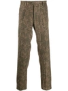 ETRO ETRO EMBROIDERED TAILORED TROUSERS - GREEN