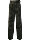 ETRO ETRO EMBROIDERED STRAIGHT-LEG TROUSERS - 黑色