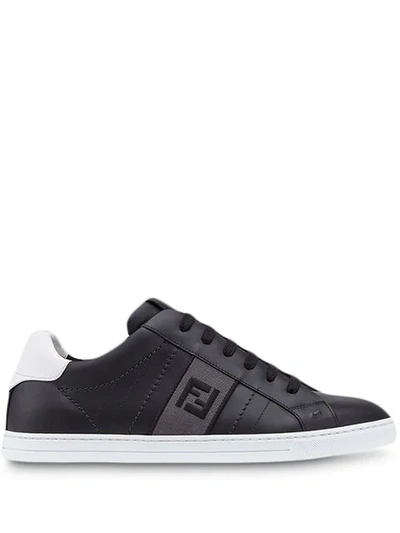 Fendi Ff Logo Sneakers - 黑色 In Black
