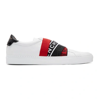 Givenchy Men's Urban Street Multi-elastic Slip-on Trainers In White