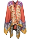 ETRO jacquard knitted cape poncho