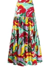 La Doublej Multicolored Tiered Maxi Skirt In Meraviglia