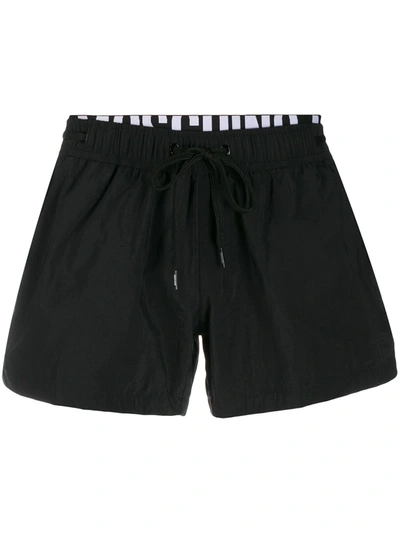 Moschino Logo Drawstring Swim Shorts - 黑色 In Black