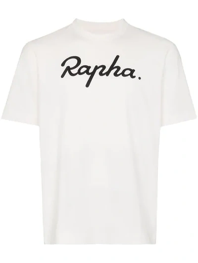 Rapha White Logo Cotton T-shirt In Weiss