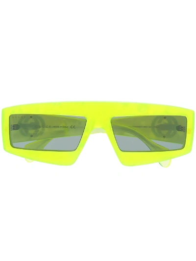 Gucci Eyewear Rectangular Frame Sunglasses - Yellow