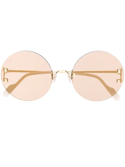 Cartier Round Frame Sunglasses - Gold
