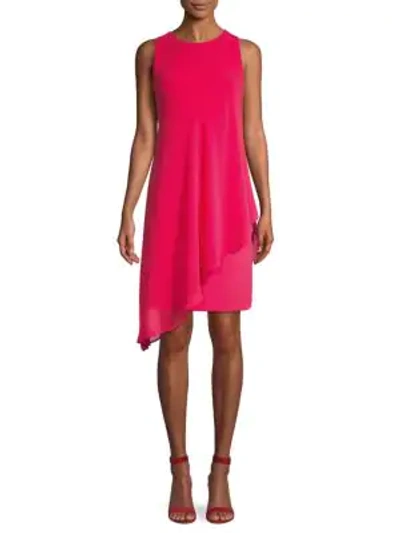 Karl Lagerfeld Layered Scuba Dress In Peony