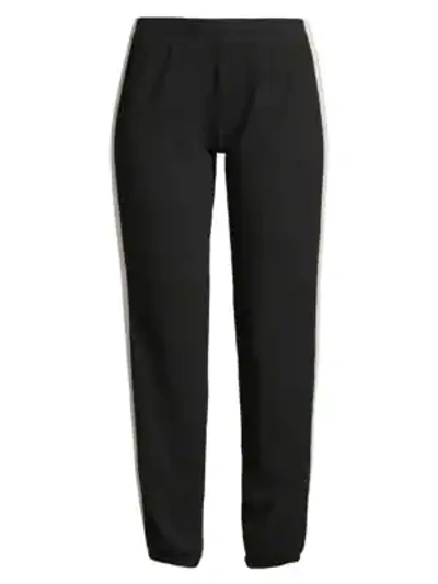 Monrow Side Stripe Sweatpants In Vintage Black