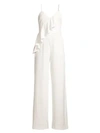 ALICE AND OLIVIA Keeva Diagonal Ruffle Jumpsuit