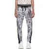 DOLCE & GABBANA DOLCE AND GABBANA BLACK AND WHITE LOVE TRADITION LOUNGE PANTS