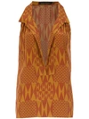 ANDREA MARQUES SILK PRINTED BLOUSE