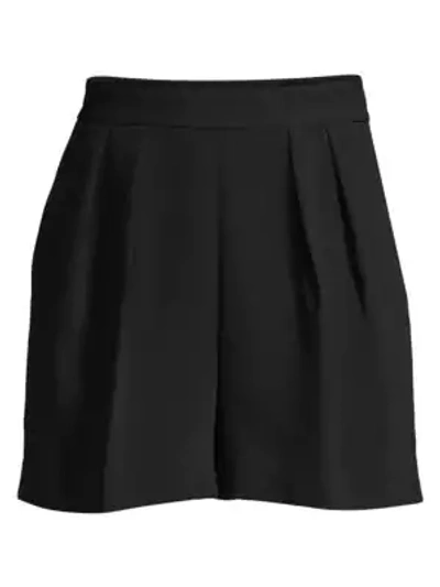 Theory Pleated Mini Shorts In Black