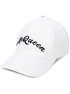 Alexander Mcqueen Logo Embroidered Baseball Hat In White