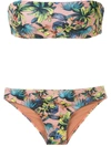 Amir Slama Printed Bikini Set In Neutrals