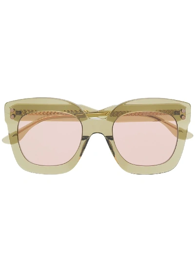 Bottega Veneta Eyewear Classic Sunglasses - 绿色 In Green