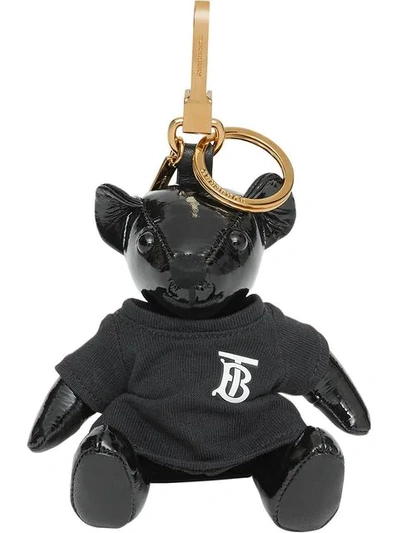 Burberry Thomas Bear Charm In Monogram Motif T-shirt In Black