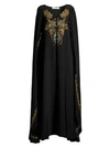 ETRO Embroidered Silk Cape Gown