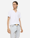 Dolce & Gabbana White T-shirt With All-over Rips And Ri-edition Logo Patch In Cotton Man In White