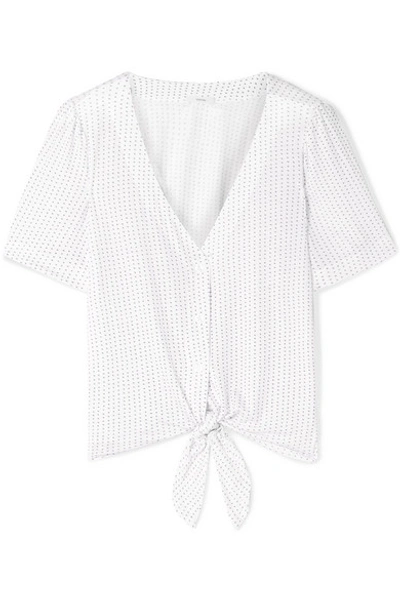 Eberjey Tropea Printed Stretch-modal Jersey Pajama Top In White