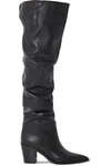 GIANVITO ROSSI 80 LEATHER OVER-THE-KNEE BOOTS