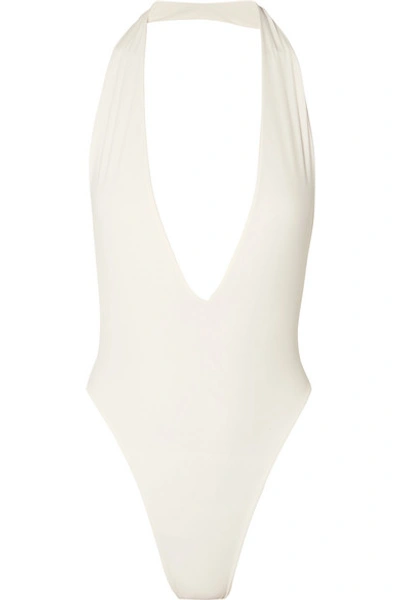 Myra Ralph Halterneck Swimsuit In White