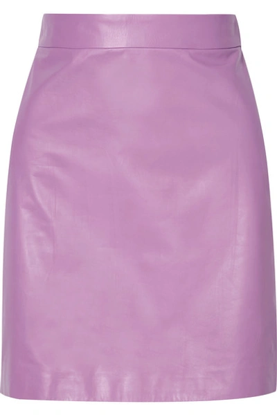 Gucci Leather Pencil Skirt In 5019 Pink