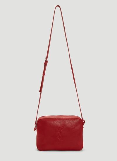 Saint Laurent Lou Leather Camera Bag In Red