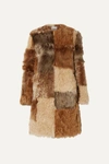 BURBERRY PATCHWORK SHEARLING COAT