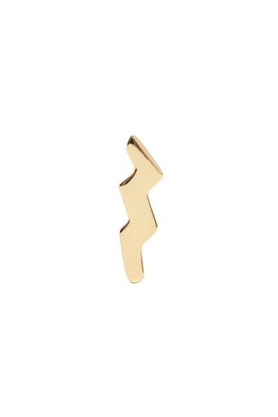 Andrea Fohrman Mini Lightning Bolt 14-karat Gold Diamond Single Earring